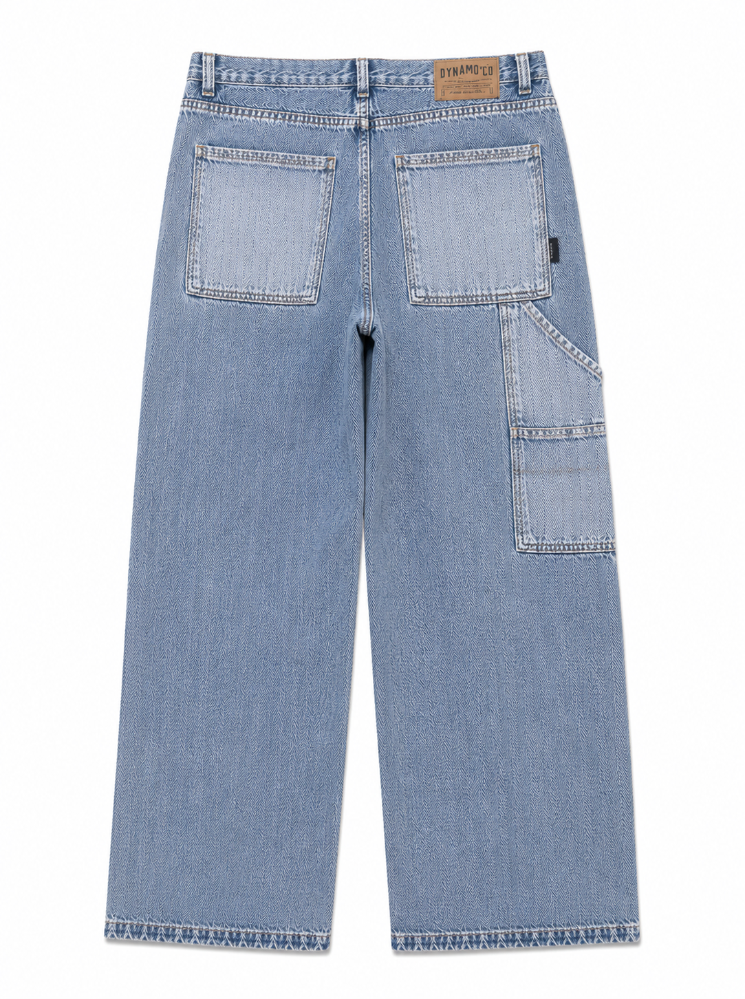 HERINGBONE INDIGO JEAN
