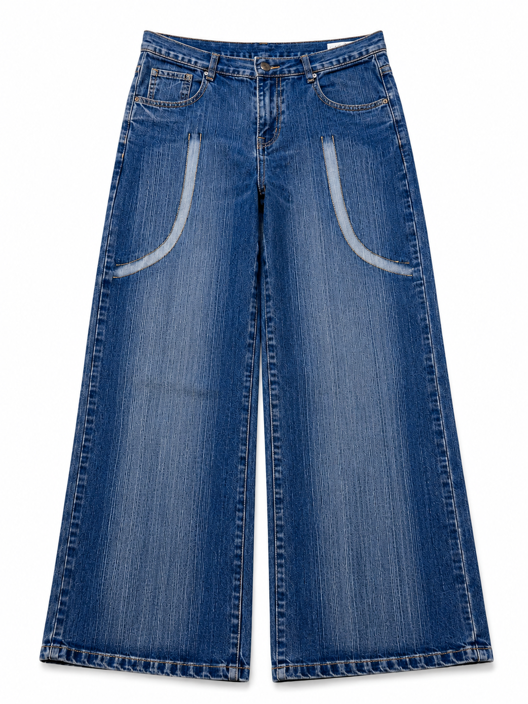 STONEWASH WIDE DENIM