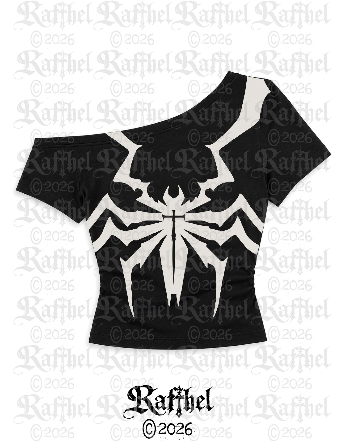 TOP ONE-SHOULDER DARK SPIDER