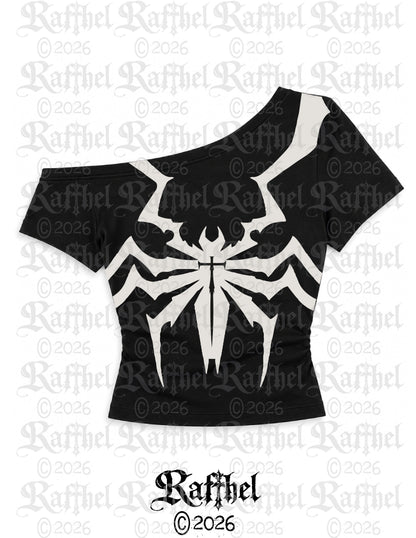 TOP ONE-SHOULDER DARK SPIDER