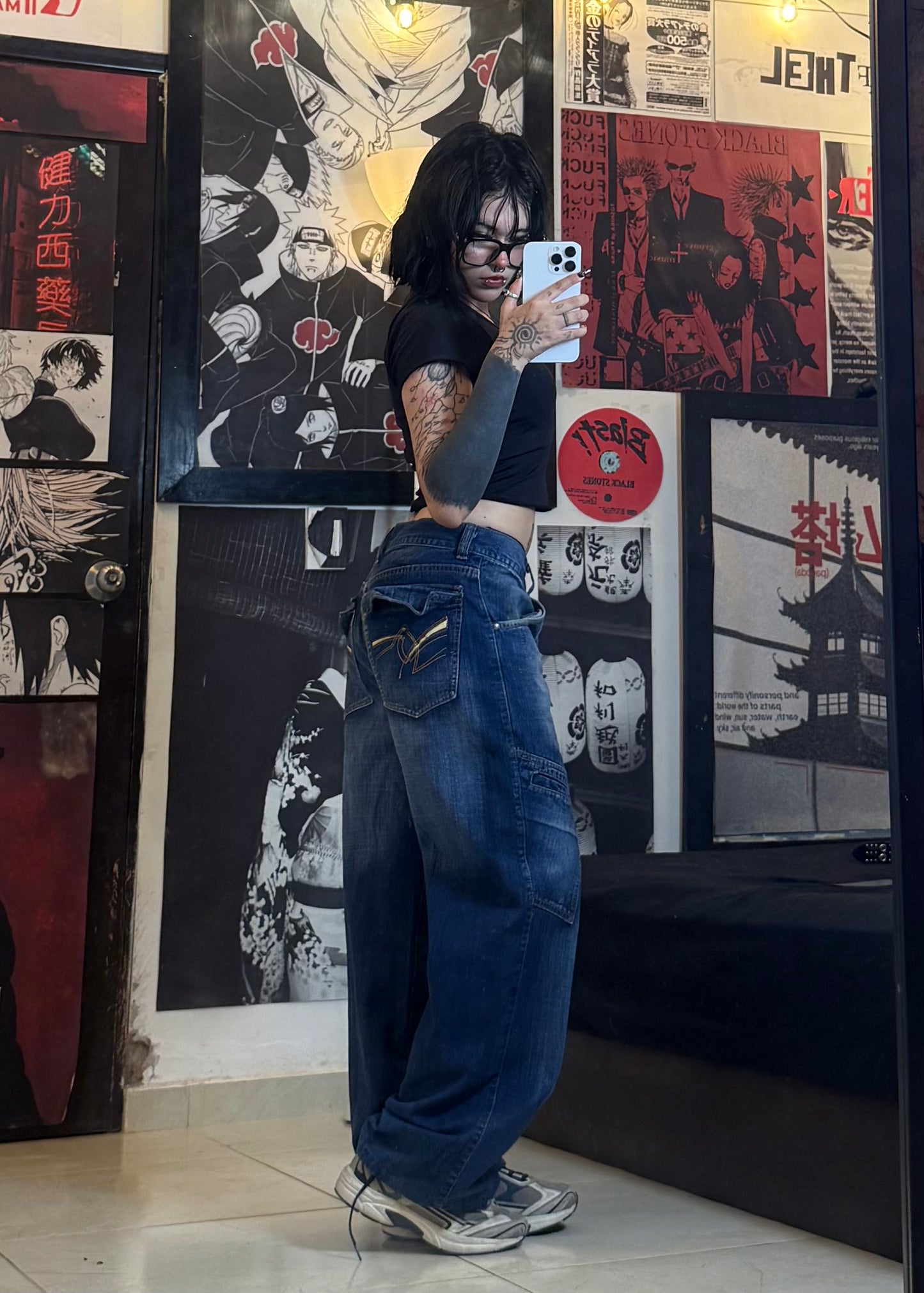 STRAIGHT FIT CARGO DENIM