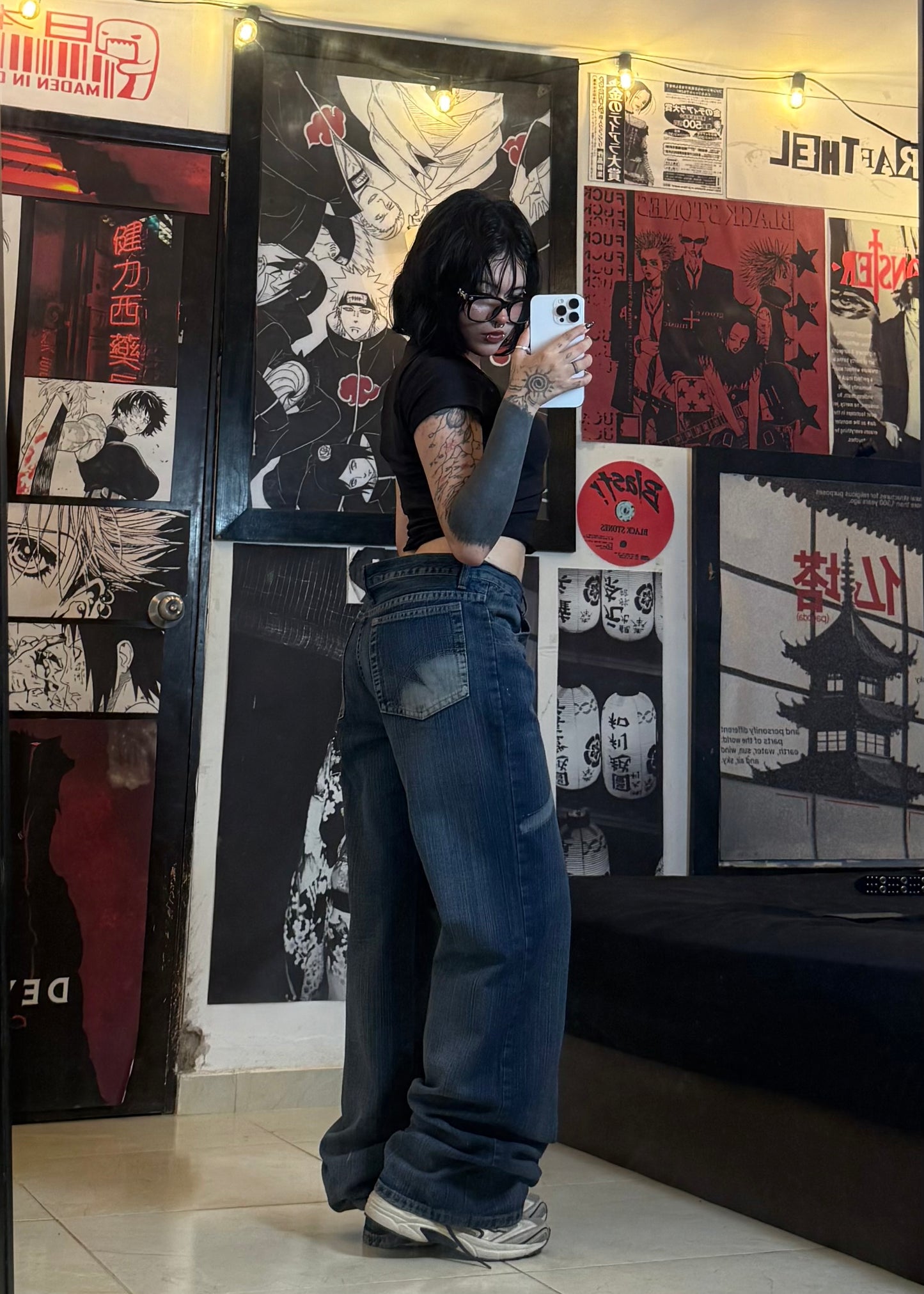STONEWASH WIDE DENIM