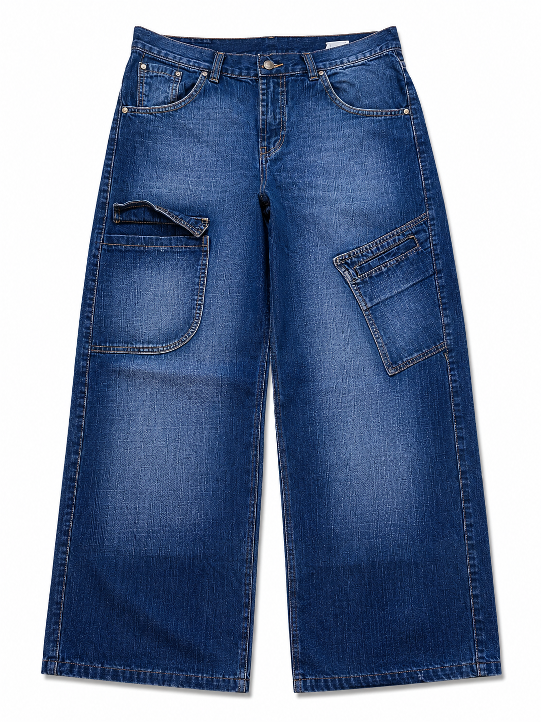 STRAIGHT FIT CARGO DENIM