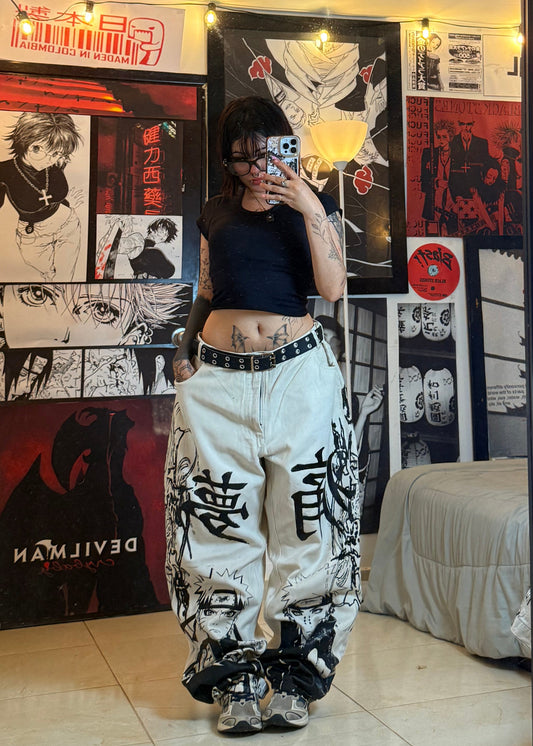 CREAM BAGGY CUSTOM