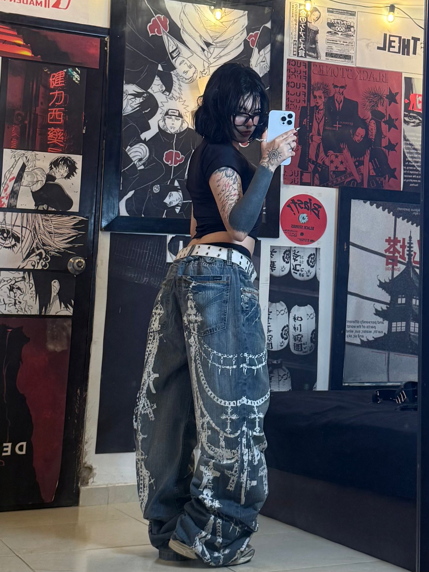 PINSTRIPE RECONSTRUCTED DENIM