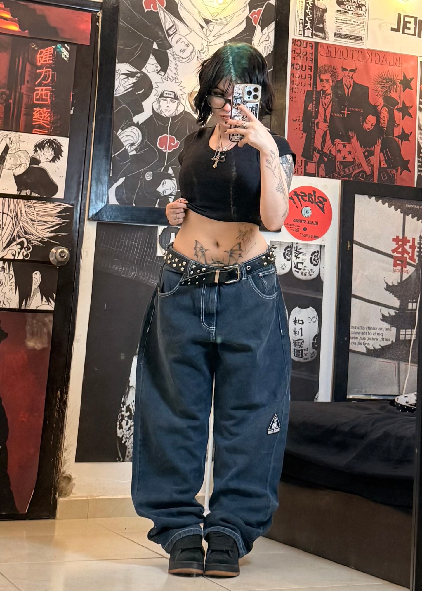 FADED PANEL LOOSE DENIM