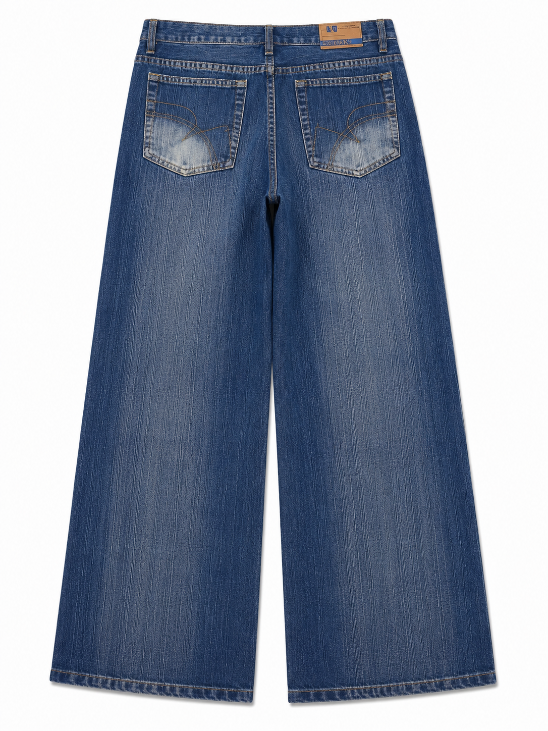 STONEWASH WIDE DENIM