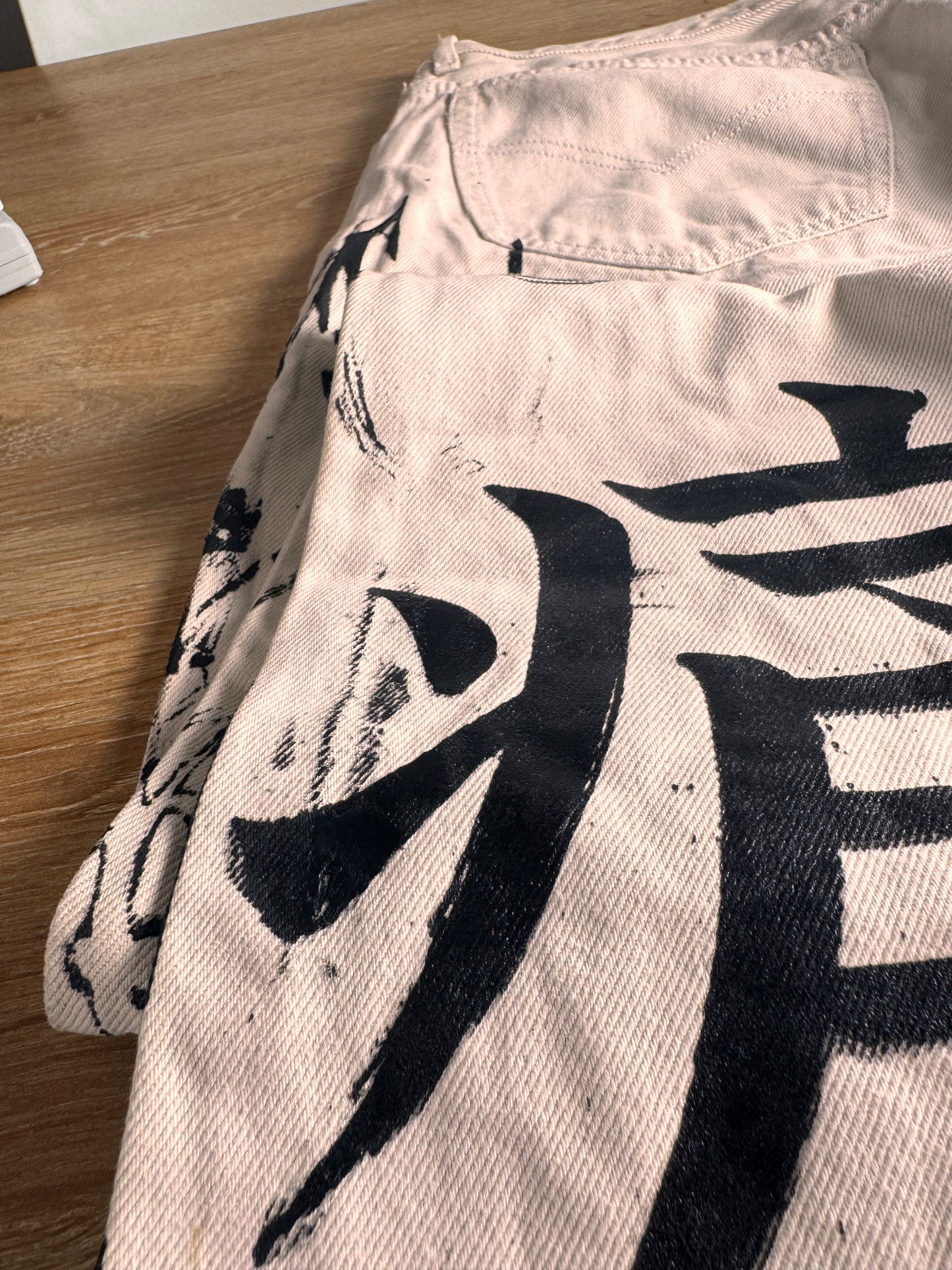 CREAM BAGGY CUSTOM