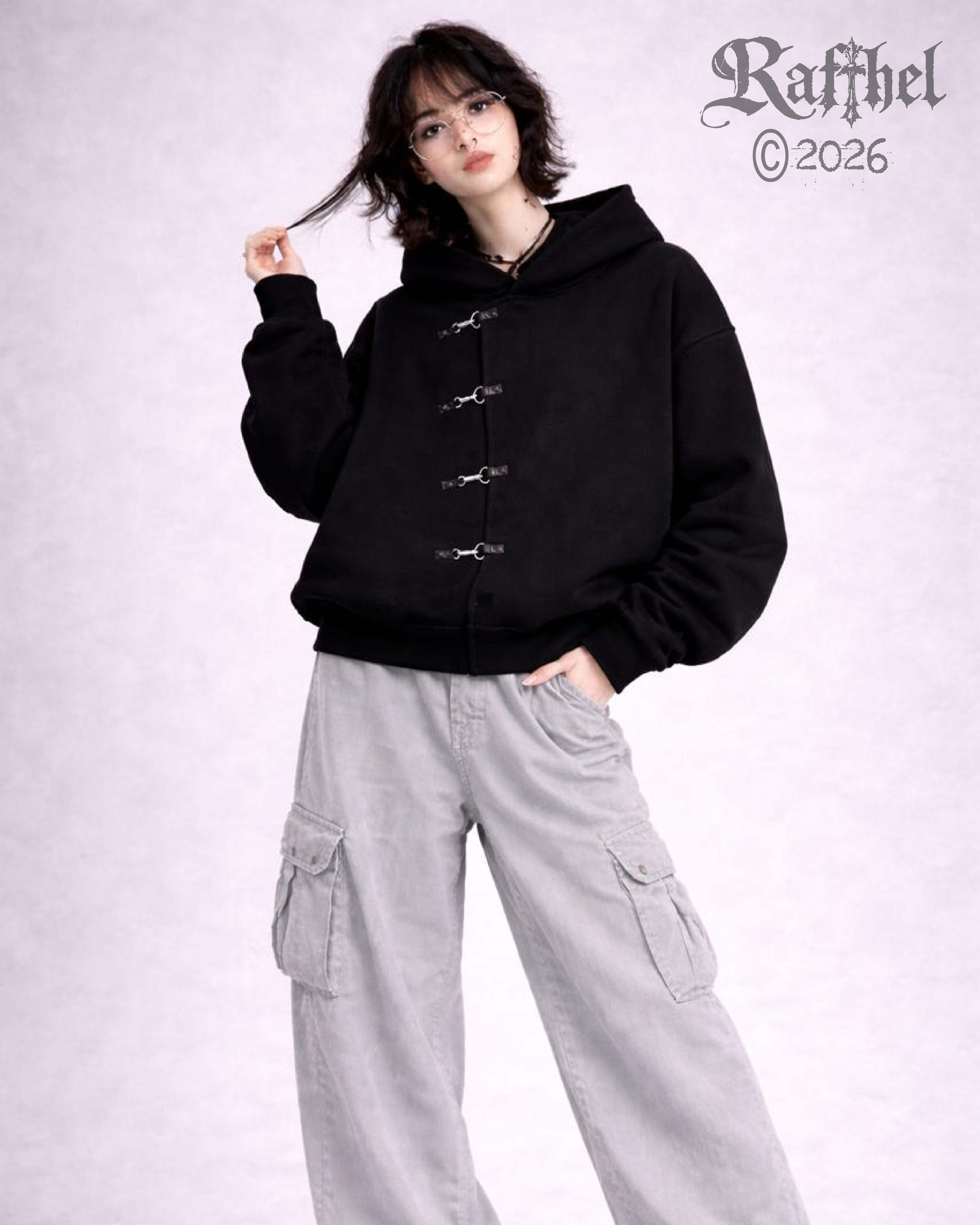 HOODIE BLACK YUTA – RAFTHEL