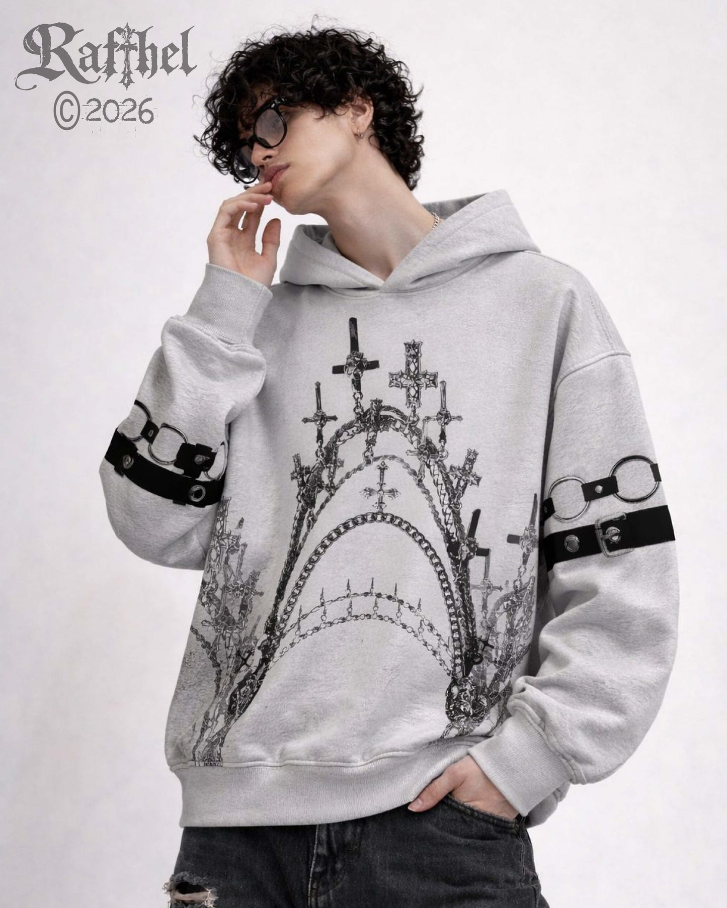 HOODIE GRIS NANA HACHI CHAINS