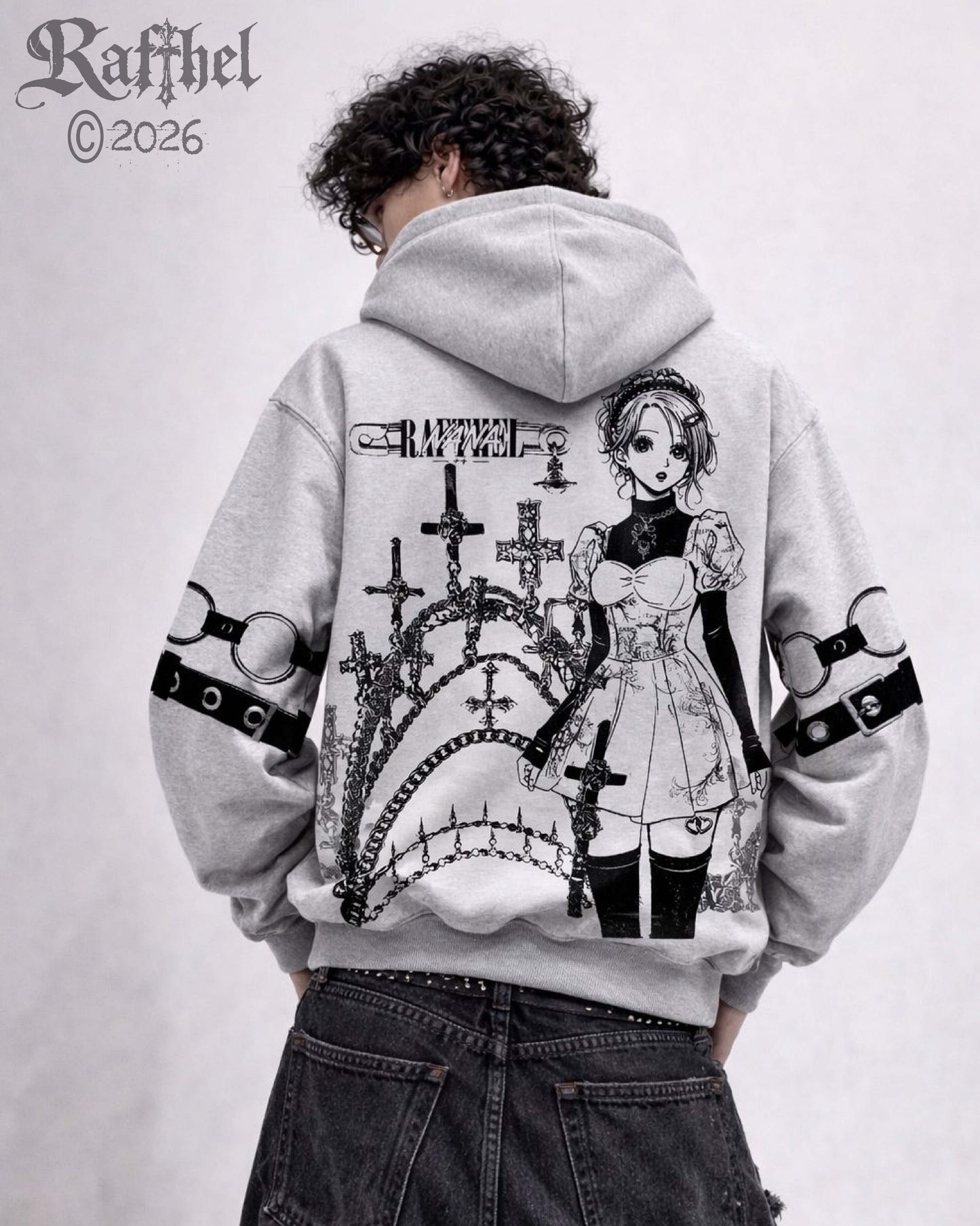 HOODIE GRIS NANA HACHI CHAINS