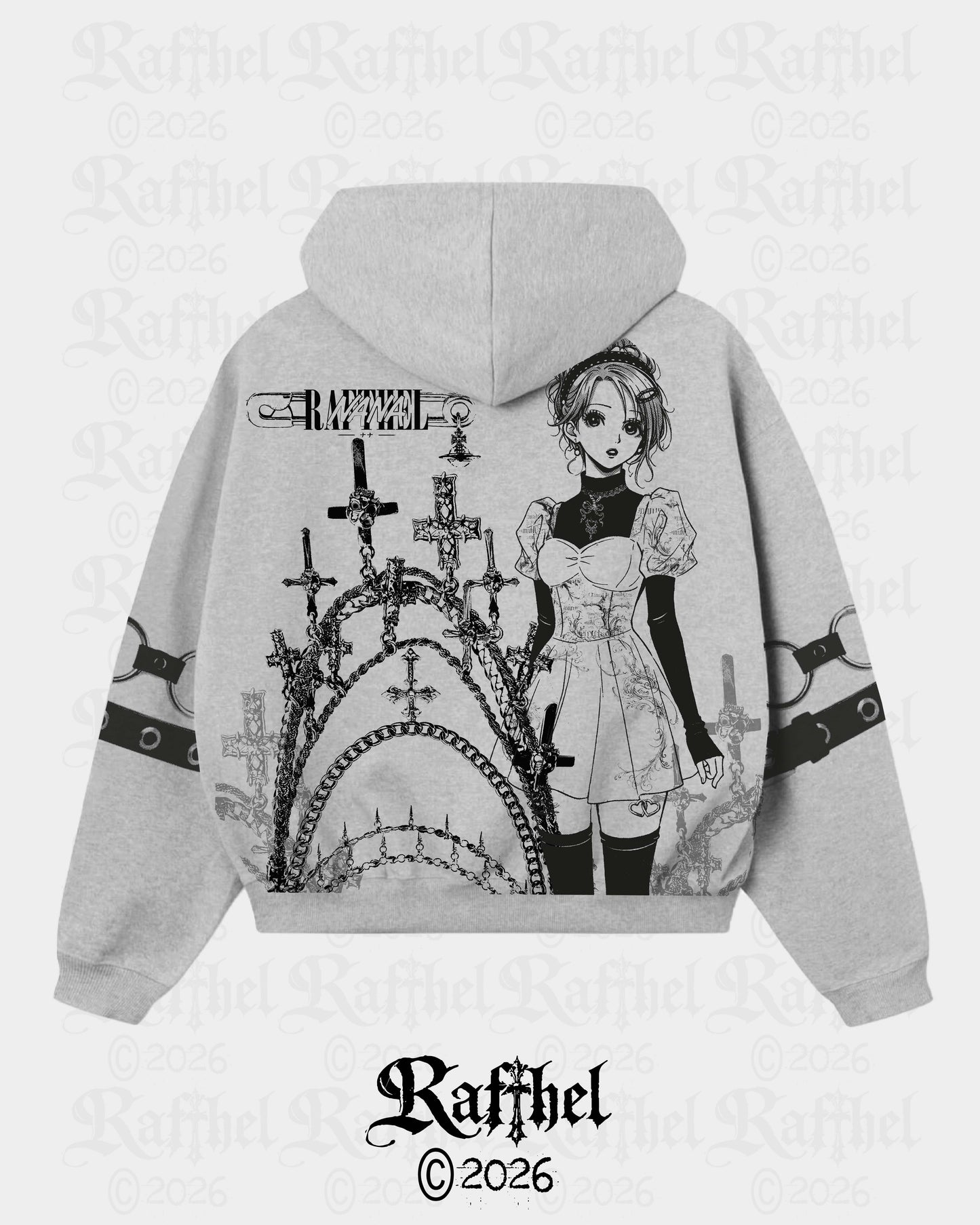HOODIE GRIS NANA HACHI CHAINS